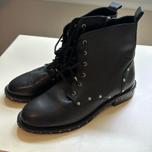 Rebecca Minkoff Studded Combat Lace Up Boots - Picture 5 of 8